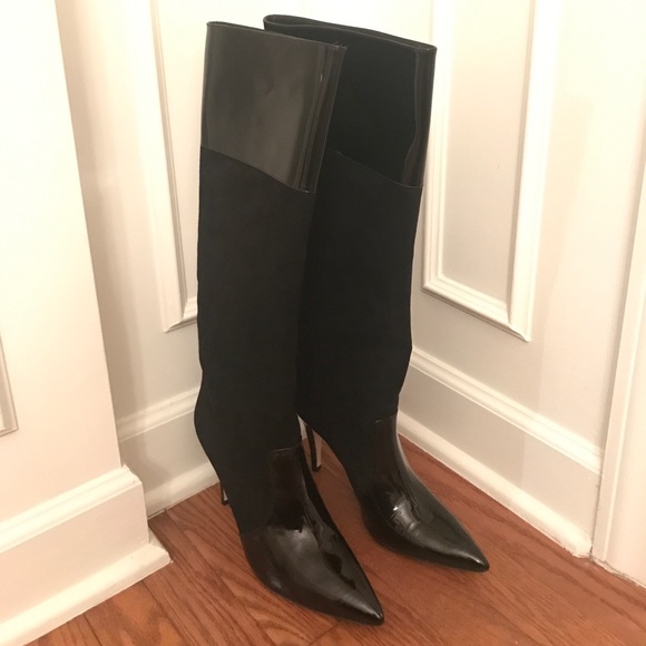 Kate Spade Lyric Black and Suede Boot - Picture 2 of 4