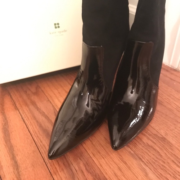 Kate Spade Lyric Black and Suede Boot - Picture 4 of 4