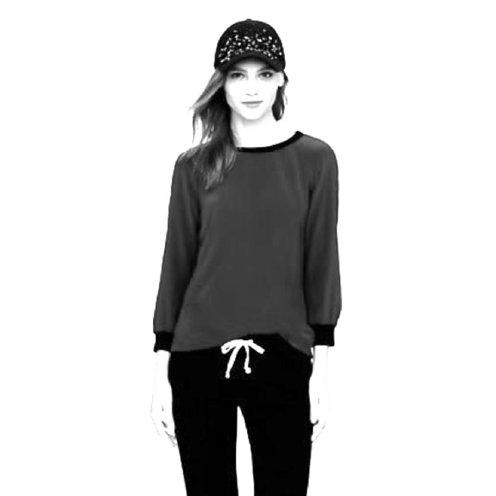 JCrew silk sweatshirt top