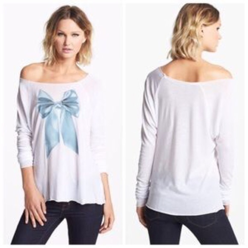 Wildfox bow long sleeve top