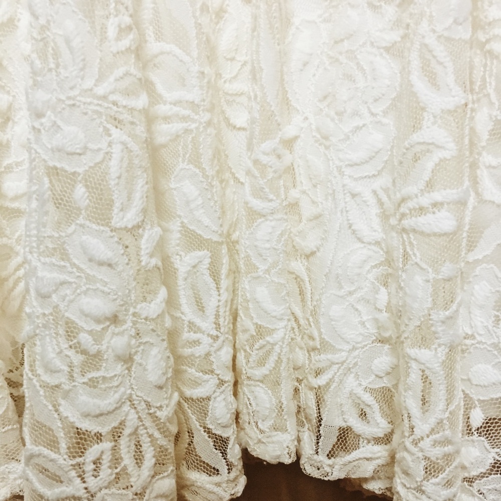 Lacy White Dress With Open Back