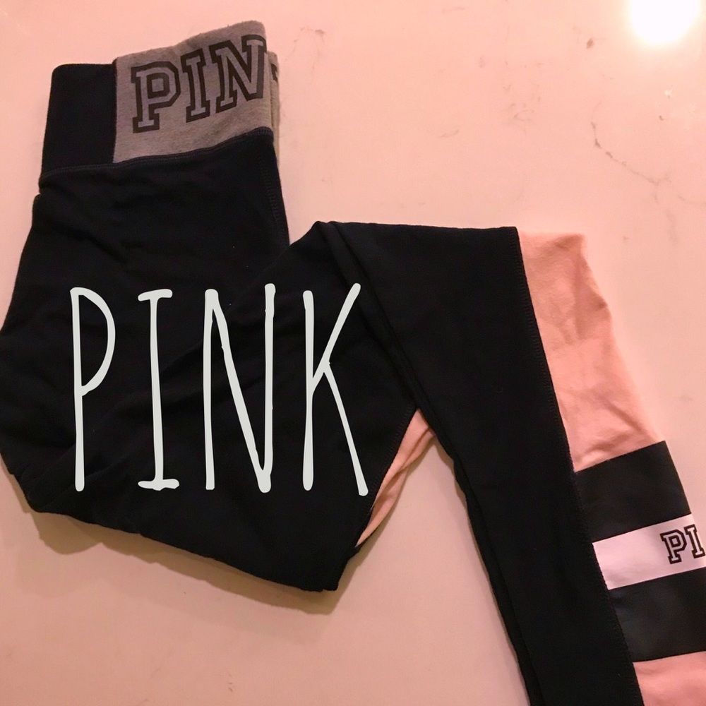 Colorblock Cotton Yoga Leggings from PINK