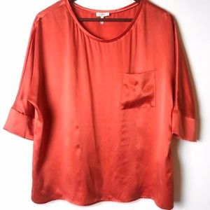 Joie Silk Pocket Flowy Blouse