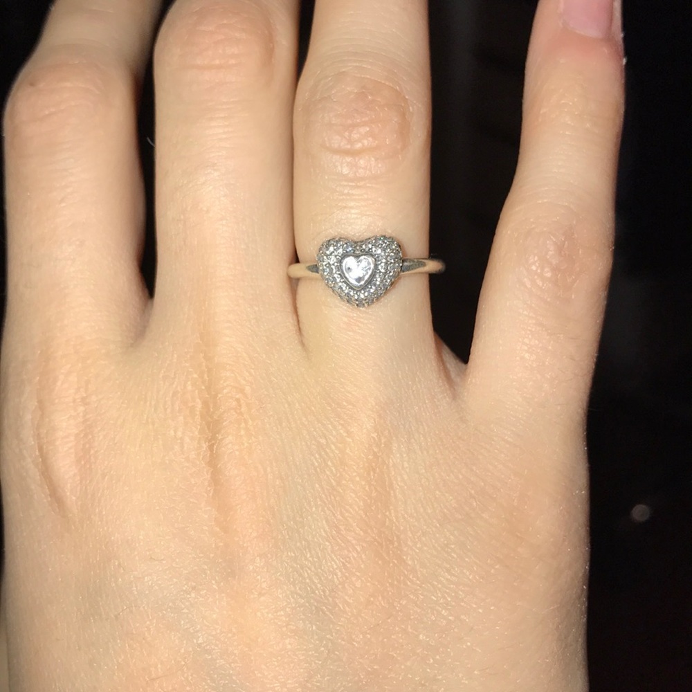 Heart shaped Pandora ring