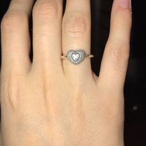 Heart shaped Pandora ring