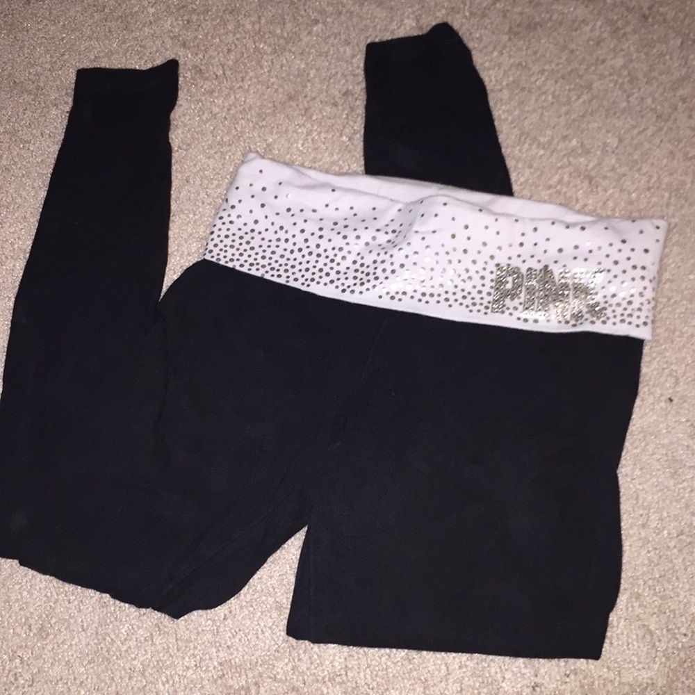 Pink Victoria secret leggings.