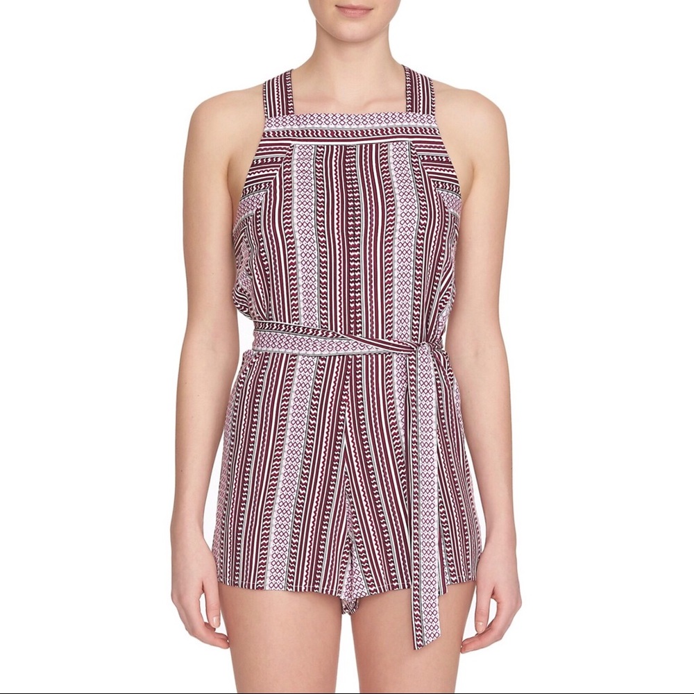 1.State Mixed Print Romper