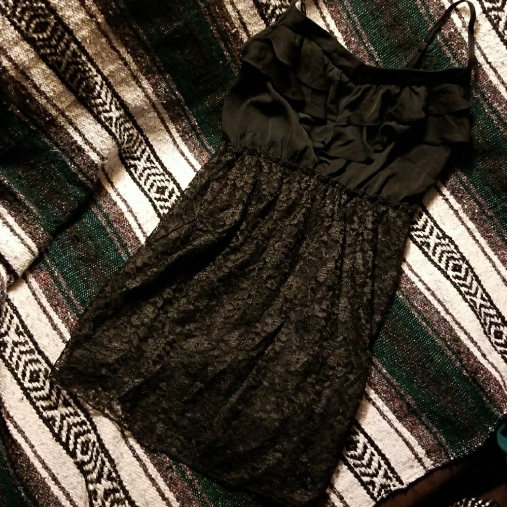 Ruffle top lace dress