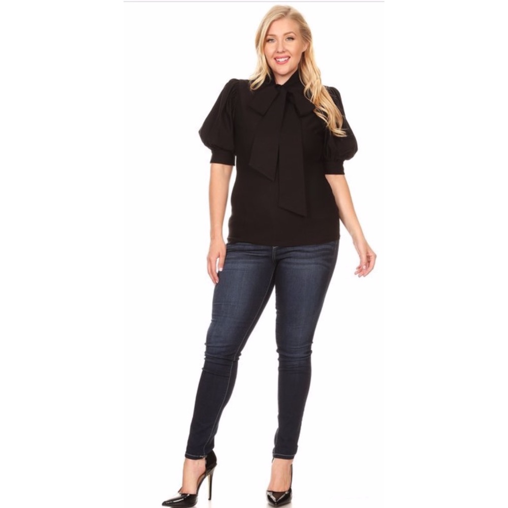 Plus Size Black Blouse