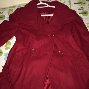 Red peacoat