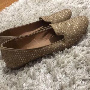 Gold studded flats