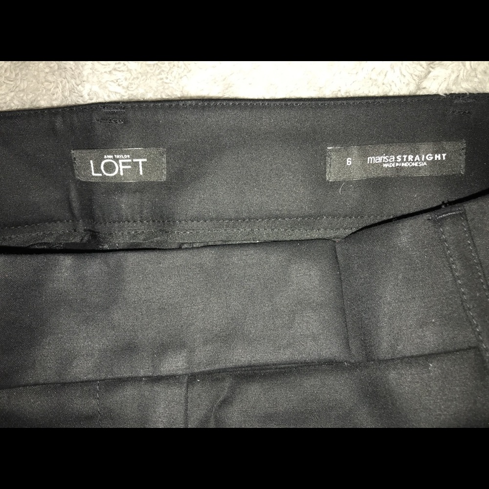 Black LOFT Marisa straight leg pants
