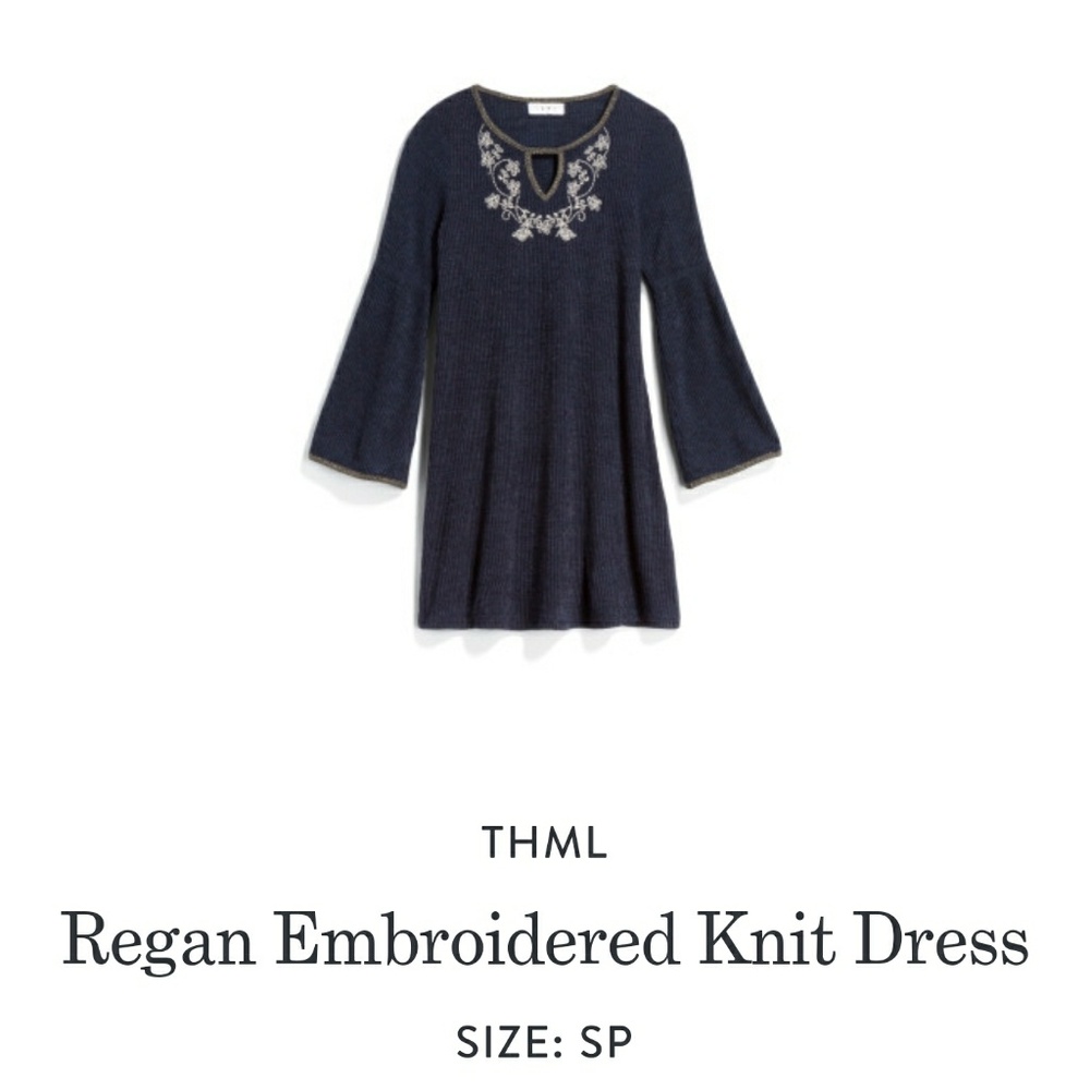 Reagan Embroidered Knit Dress