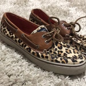 Cheetah print sperrys