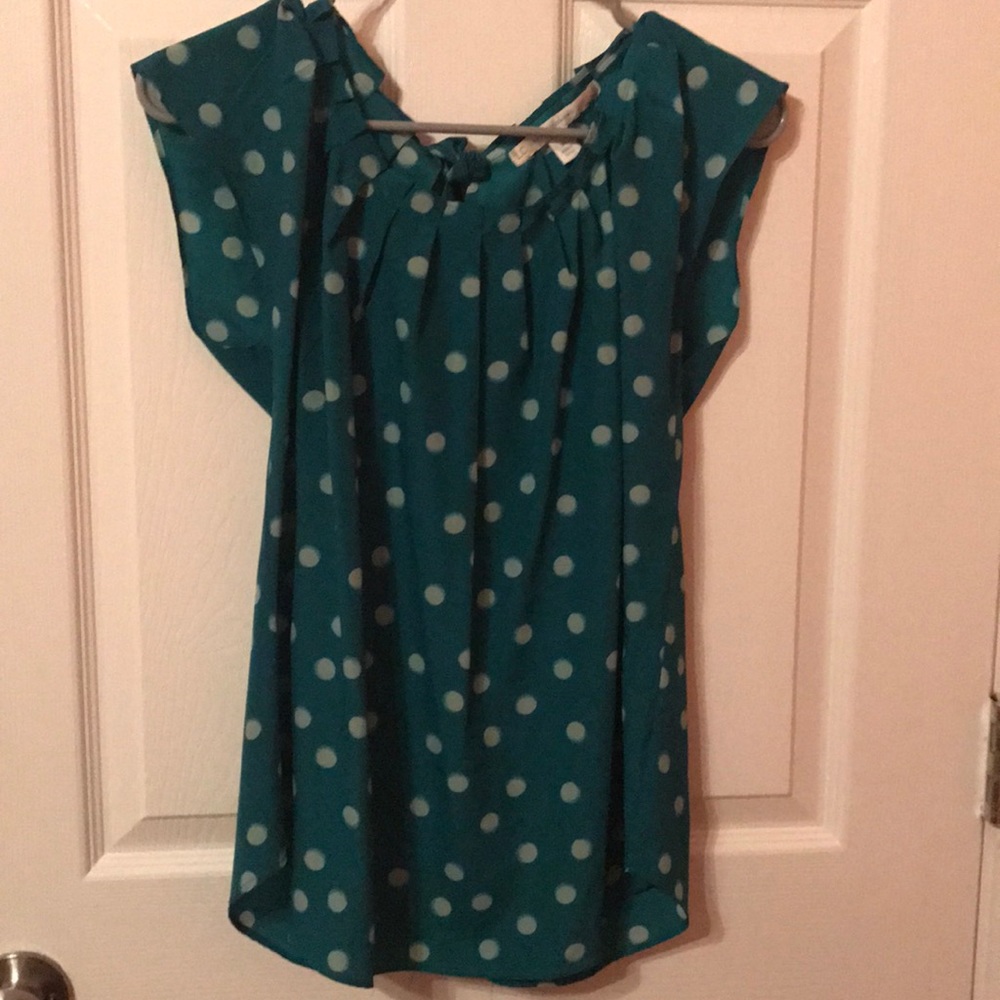 Lauren Conrad Polka-Dot Blouse