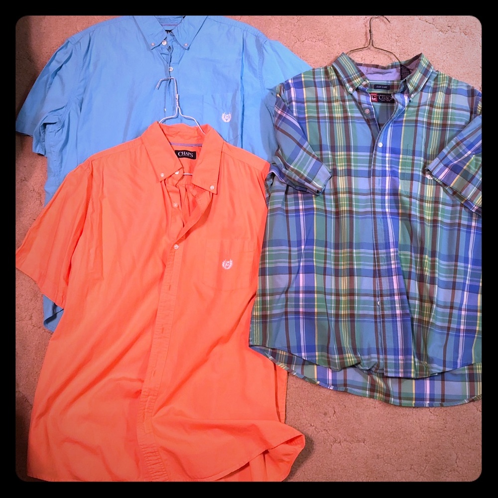 3 Men’s size XL CHAPS button down shirts