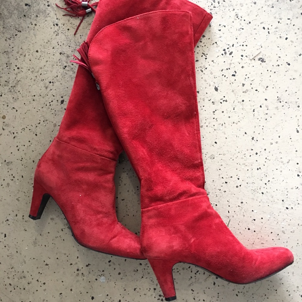 Red Bandolino knee high Boots