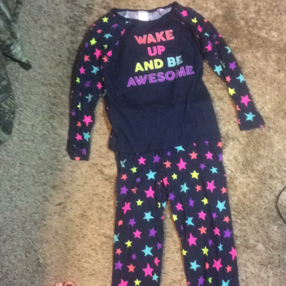 Girls navy size 5/6 pajamas
