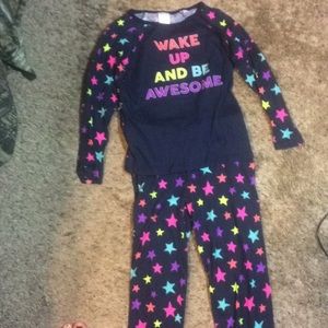 Girls navy size 5/6 pajamas