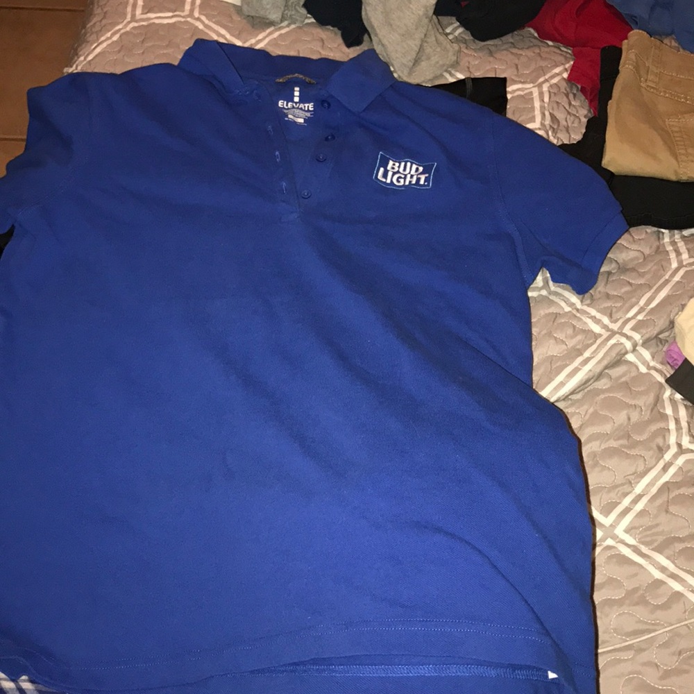 Bud light women's neck button up shirt