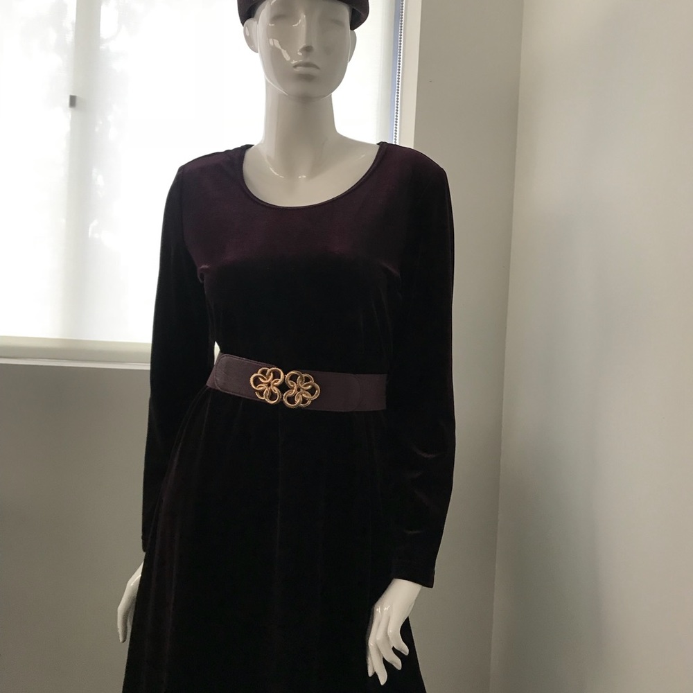 Plum Velvet Dress
