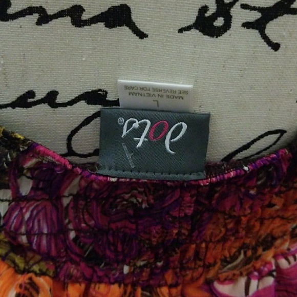 Dots Jeweled Neckline Halter Tie Top Size L - Picture 5 of 7