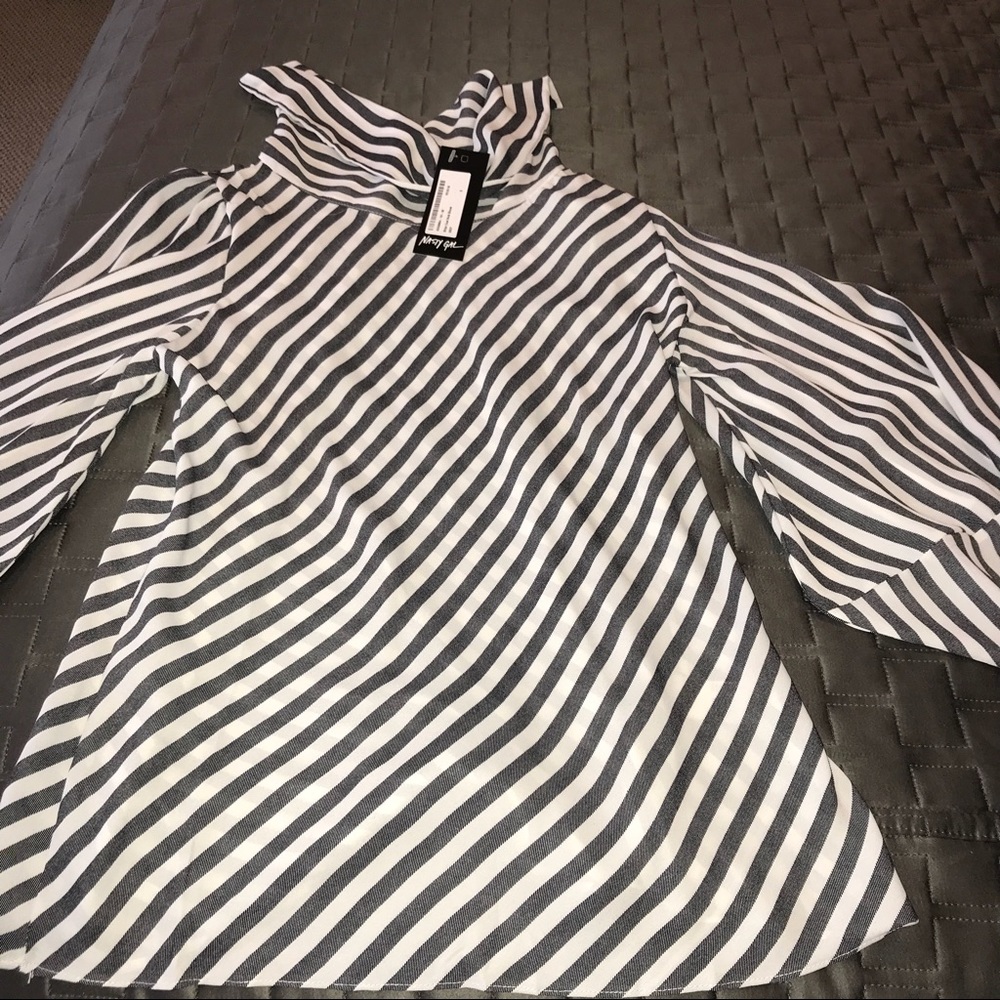 Nasty Gal Silky Cowl Neck Blouse - Picture 8 of 8