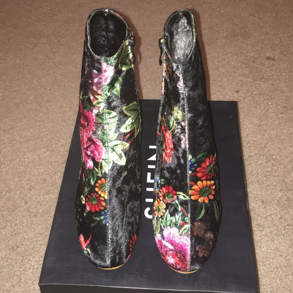 Shein boot with flowers