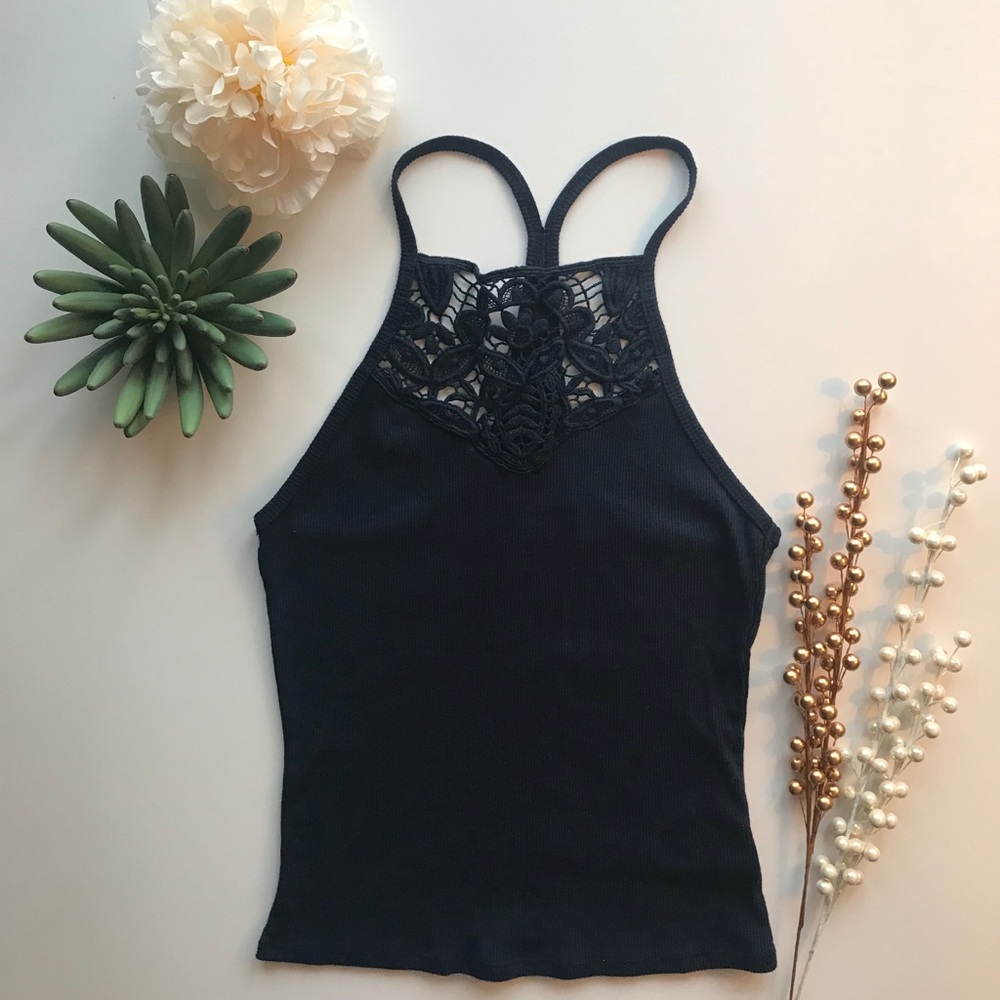 Navy Blue Crop Tank