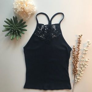 Navy Blue Crop Tank