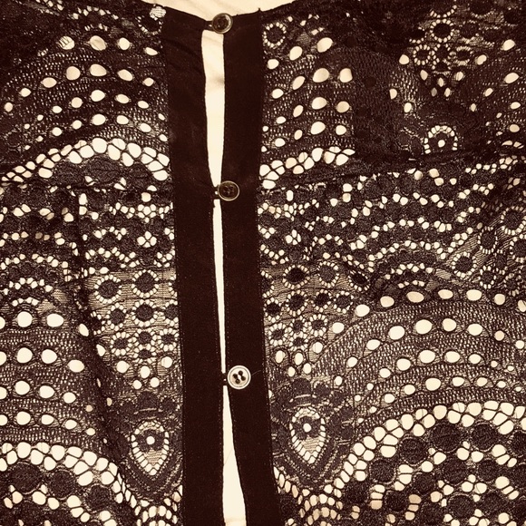 Gorgeous Silk-lined Black Lace Romper - Picture 6 of 8