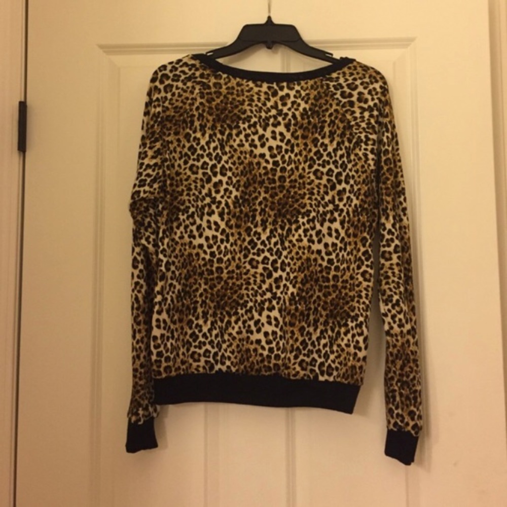 Charlotte russe leopard print sweater