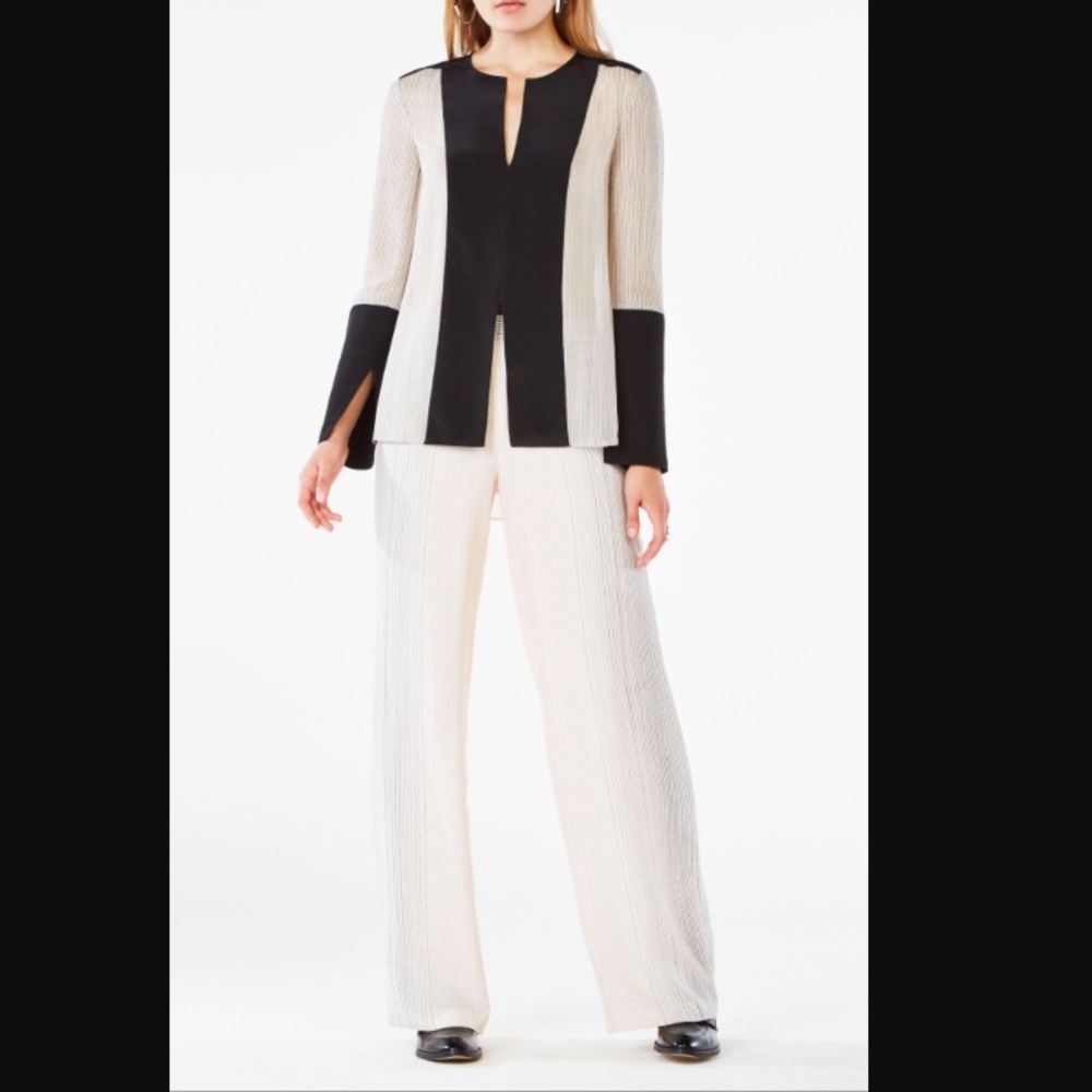 NWOT BCBGMAXAZRIA Houston Luxurious Wide Leg Pants