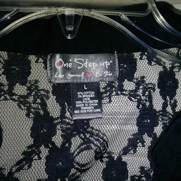 One Step Up Blue Lace Shirt - Picture 2 of 3