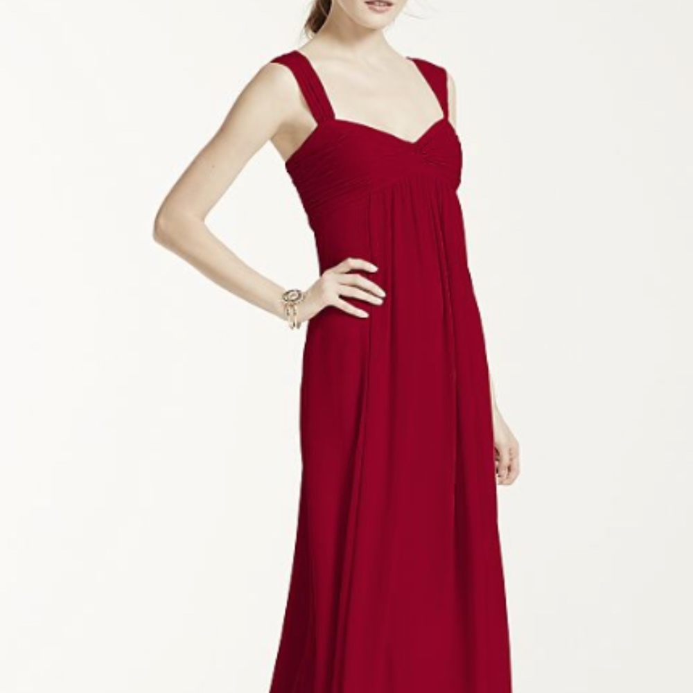 Floor Length David's Bridal Bridesmaid Dress