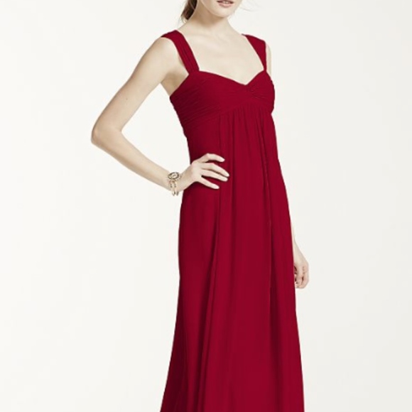 Floor Length David's Bridal Bridesmaid Dress - Picture 1 of 3
