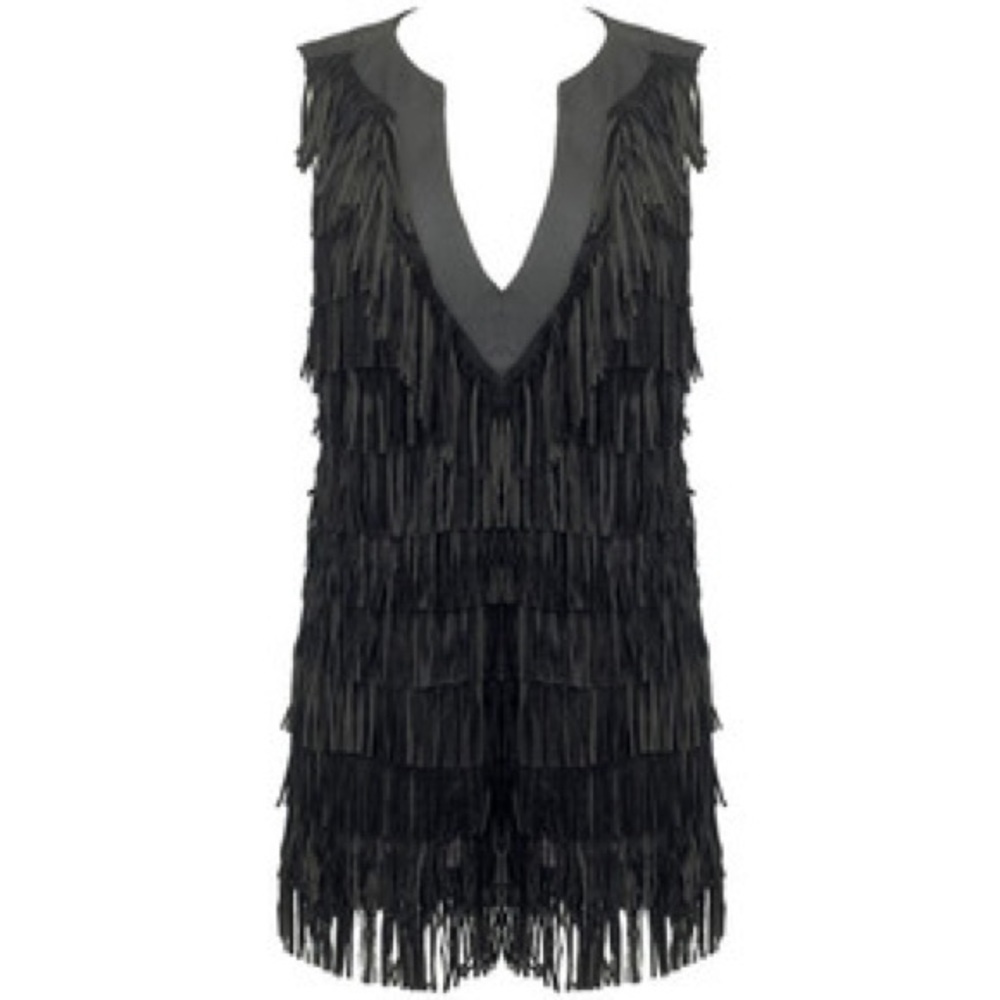 GENUINE LEATHER MINI DRESS