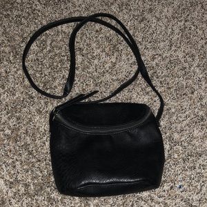 Small Black Faux Snake Skin Abercrombie Crossbody