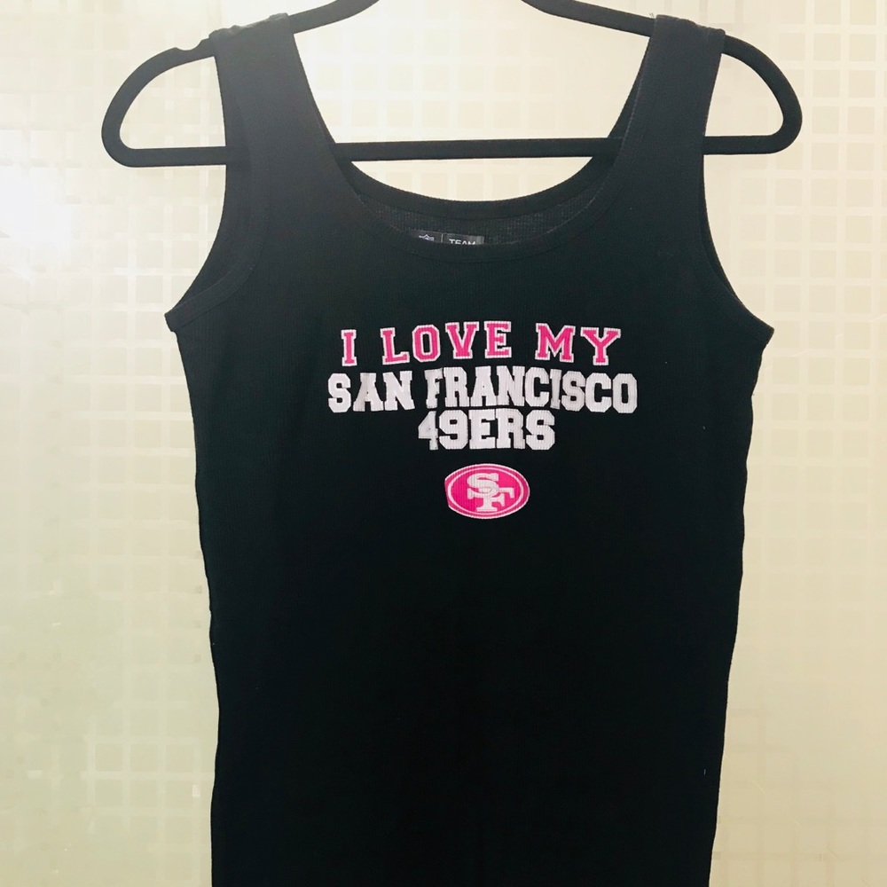 Black San Francisco 49ers tank top