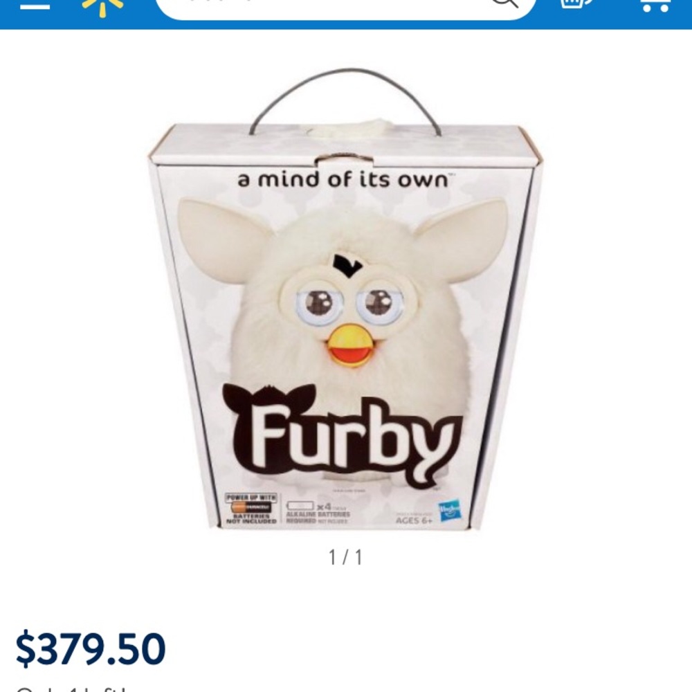 Rare collectible in original box FURBY YETI