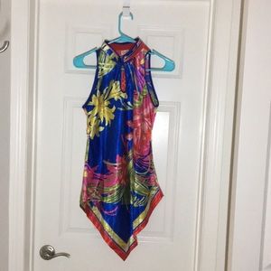 Sleeveless High-neck Asian Style Blouse