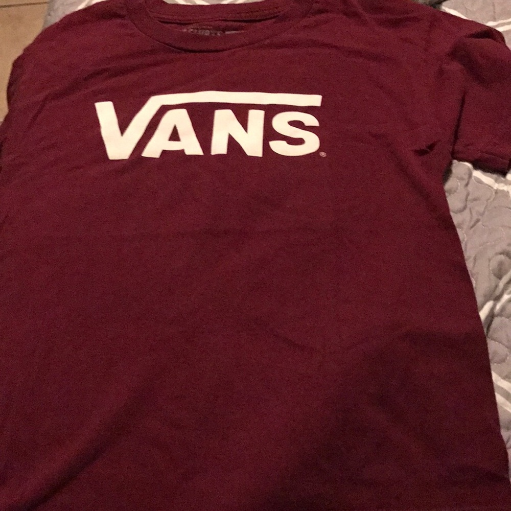 Boys maroon vans T-shirt