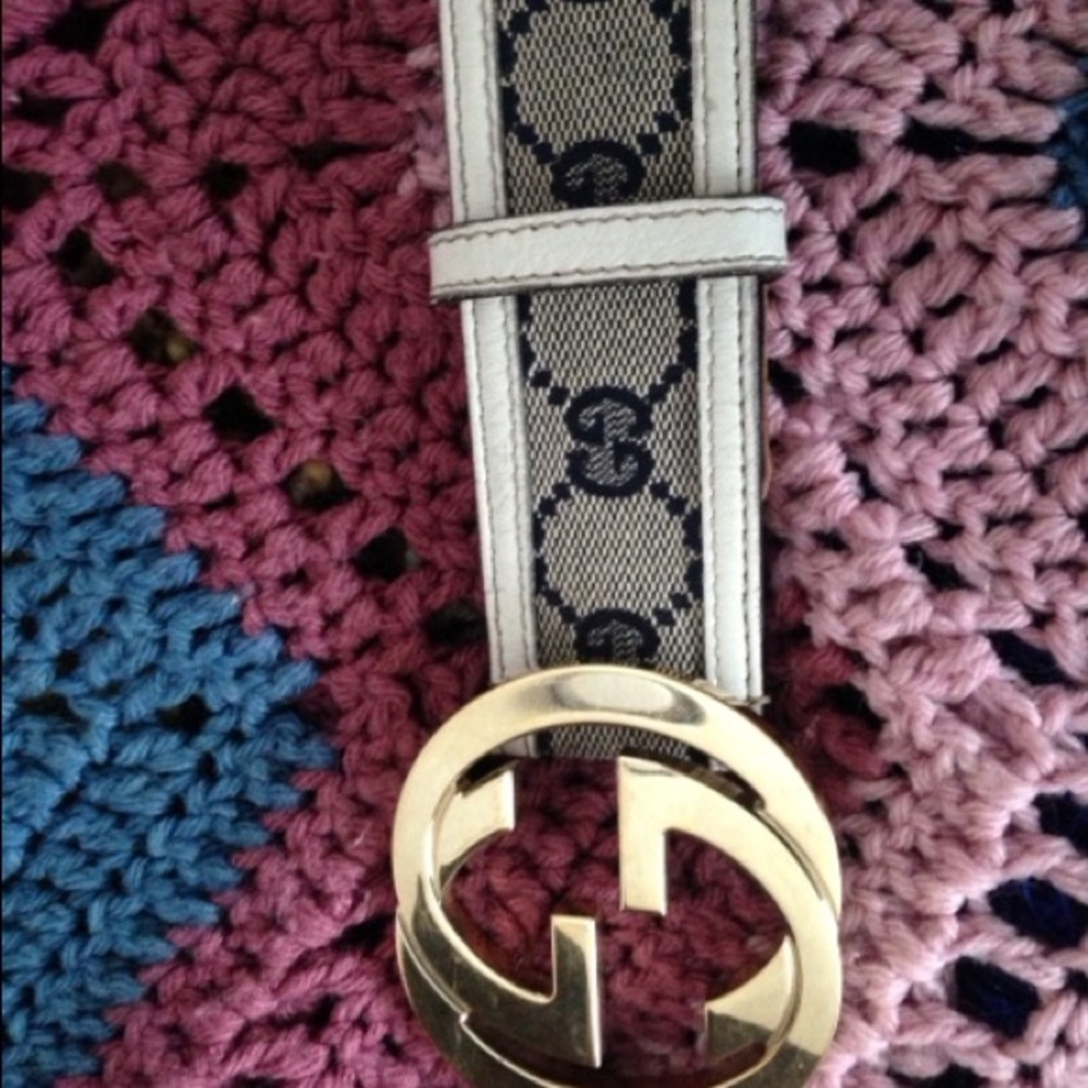 Men's Gucci Belt w/ Golden Interlocking G - Picture 5 of 8