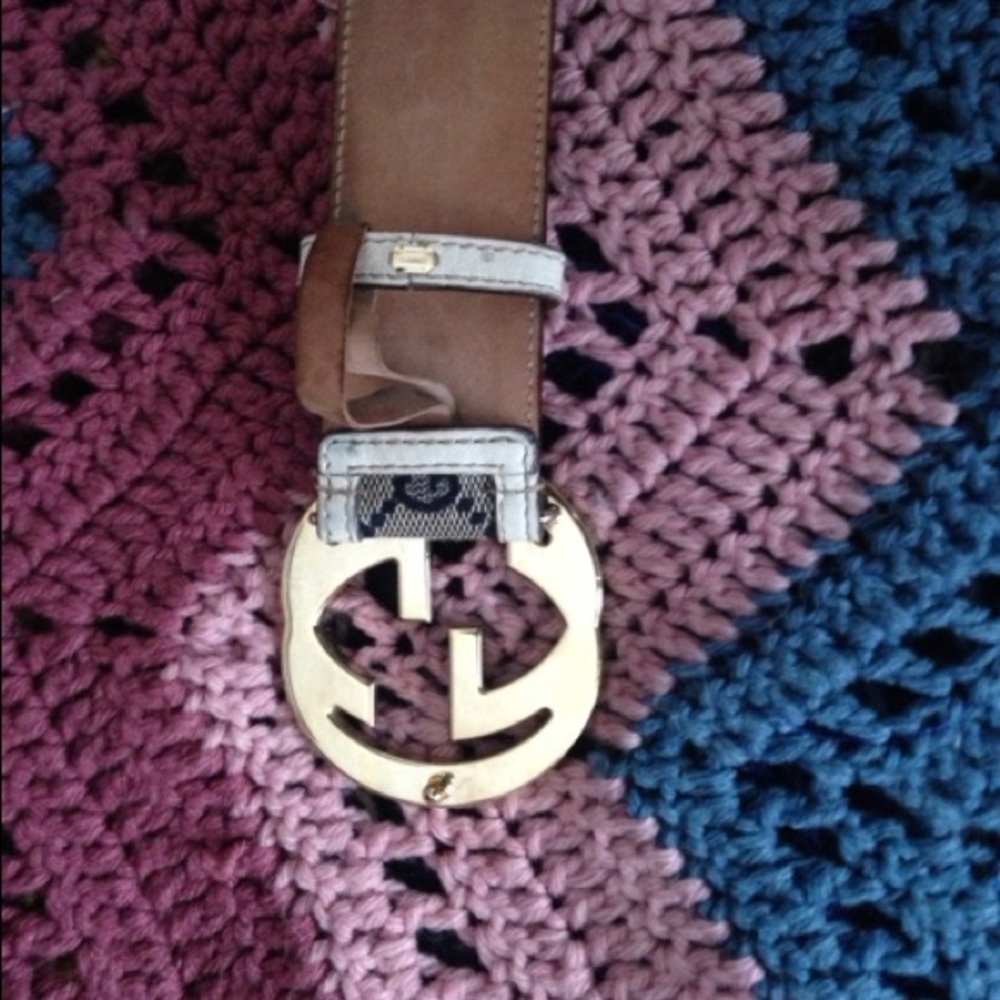 Men's Gucci Belt w/ Golden Interlocking G - Picture 6 of 8