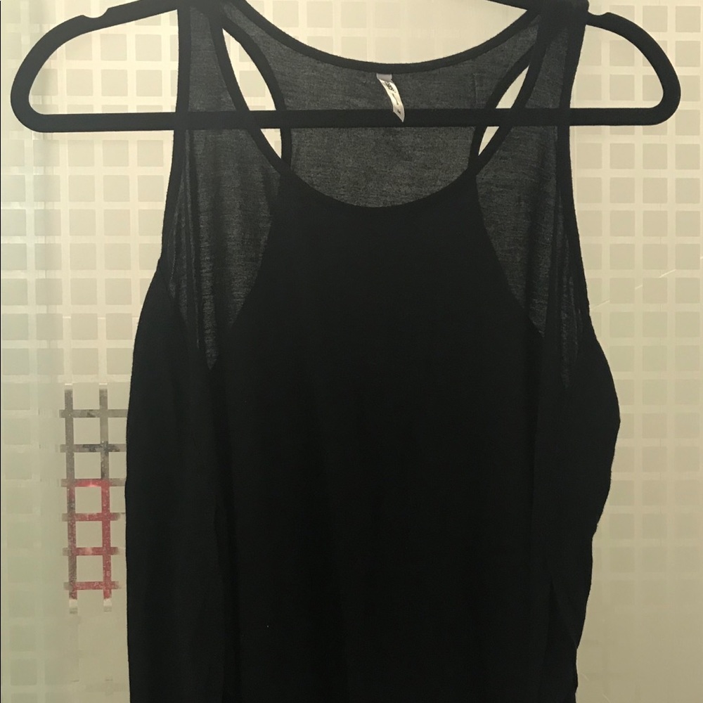 Black Crop Tank Top
