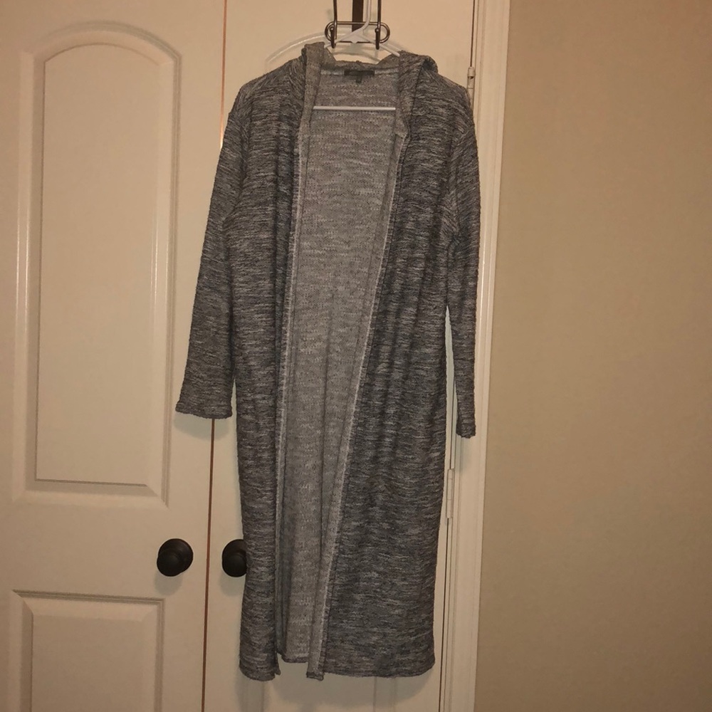 Long hooded sweater