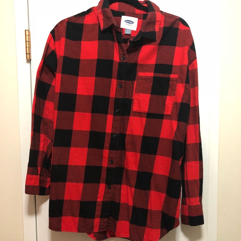 Red buffalo check flannel