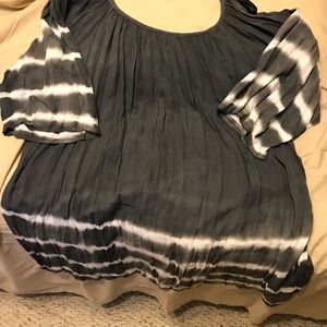 Soft Surroundings Sz XL tie dye cold shoulder NWOT