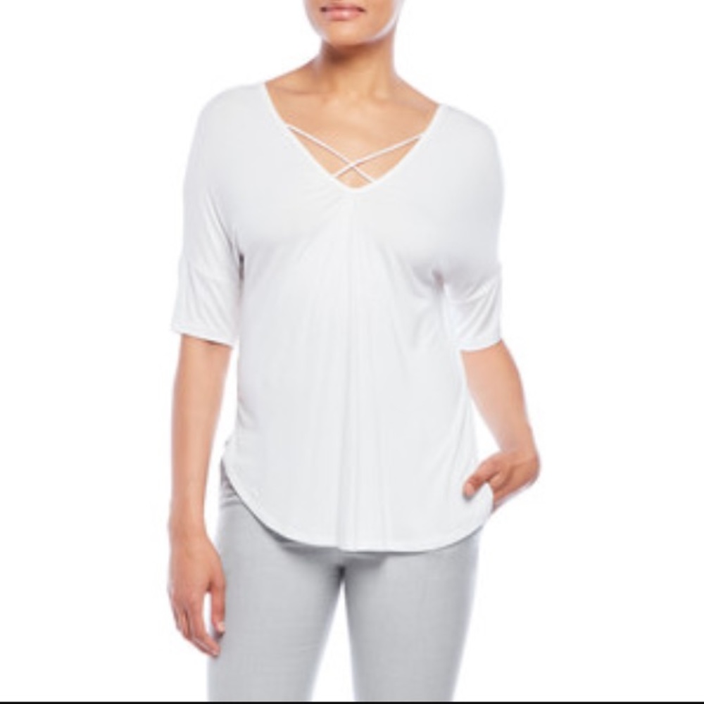 NWT Olivia Sky Criss Cross Shirt