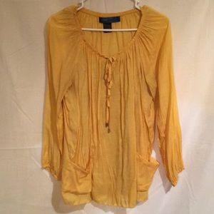 Boho style top with camisole.